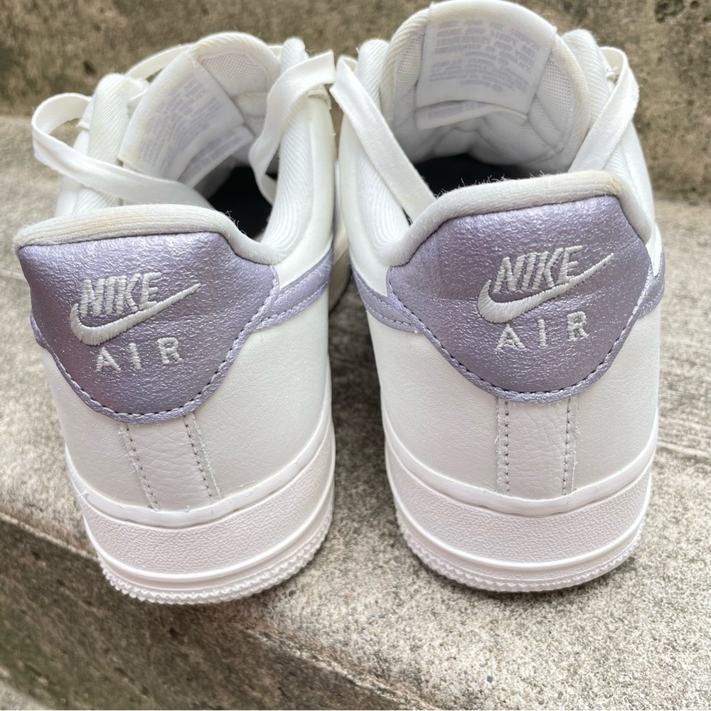 Nike Air Force 1 Sneakers White and Purple Women’s Size US 8 EUR 39 (25 … - Picture 6 of 9